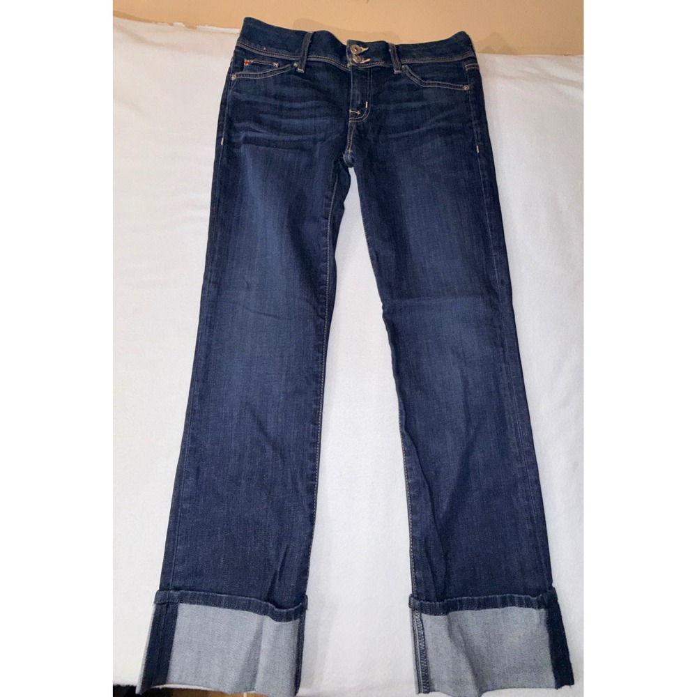 Hudson Ginny Crop Straight Jeans‎ Womens 29 Blue Cuffed